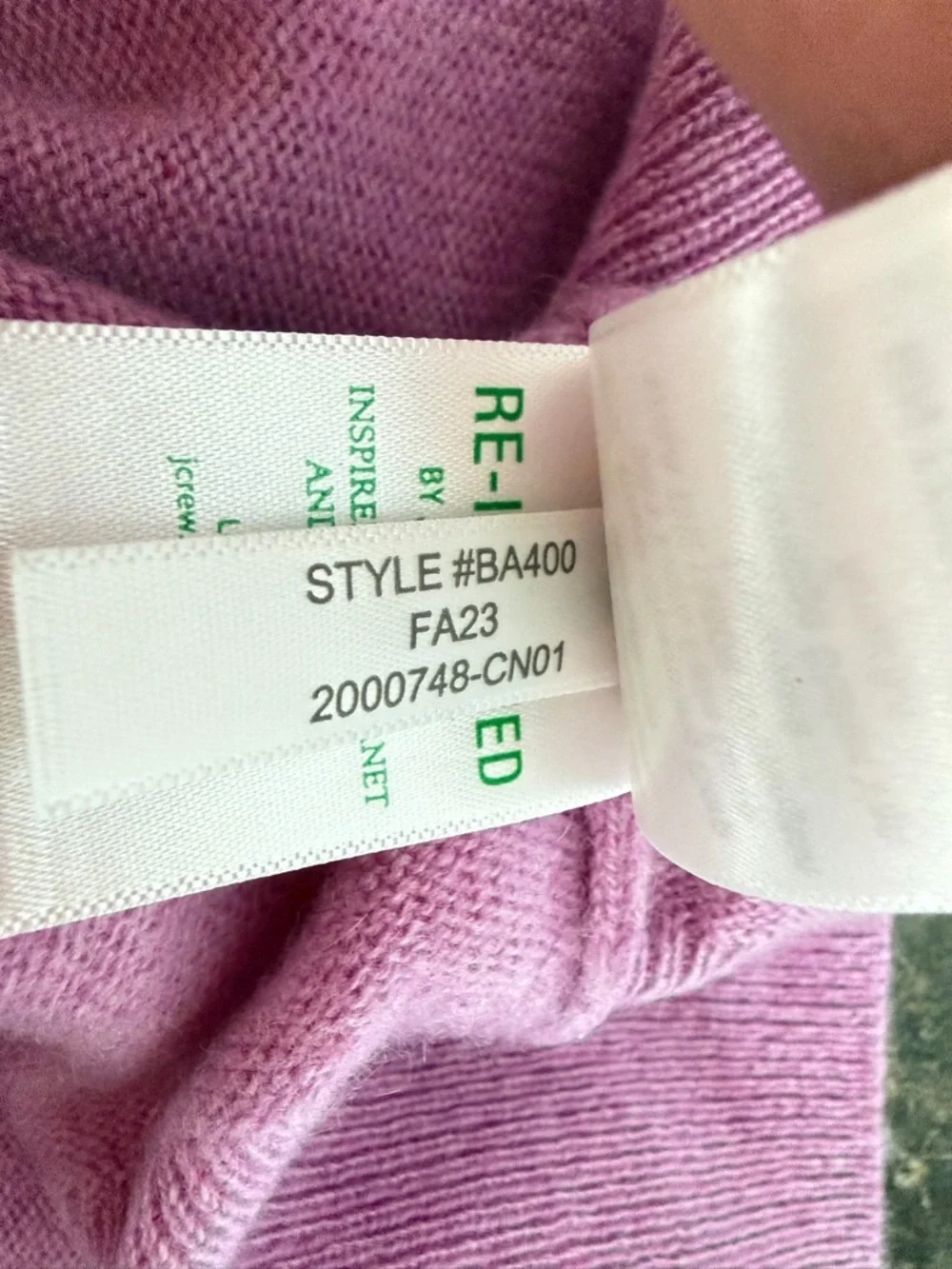 NEW J.Crew Purple Cashmere Relaxed Crewneck Sweater Size Small 363450